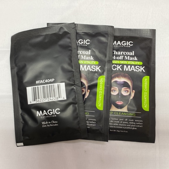 Magic Collection Charcoal Peel-off mask Black Mask deep cleansing 3 pack deal - Picture 2 of 2